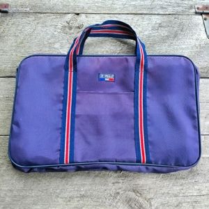 Vintage Nylon Expandable Lightweight Suitcase / Soft Side Luggage / 1970s Garmen